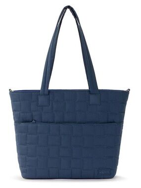 Sakroots by the sak Quilted Navy Tote Bag w/ Top Handles & Crossbody Strap